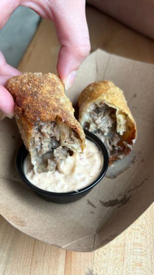 Beef Cheesesteak Egg Rolls