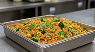 Vegan Mixed Veggie Basil Fried Rice