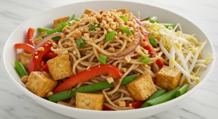 Burmese Pad Thai with Tofu [NO EGG]
