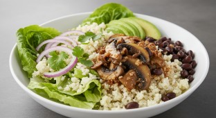Mexican Mushroom Bowl (NO Garlic)