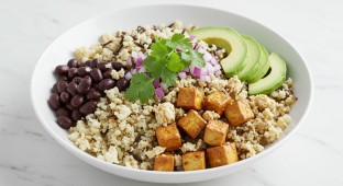 Mexican Tofu Grain Bowl (NO Garlic)