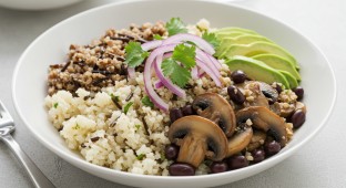 Mexican Mushroom Grain Bowl (NO Garlic)