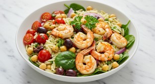 Grilled Shrimp Mediterranean Orzo Salad