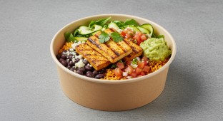 Vegetarian Tofu Bowl with Guacamole
