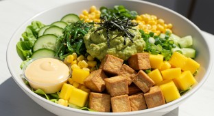 Vegetarian Tofu Poke Salad Bowl