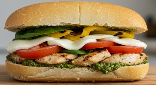 Gluten Free Pesto Chicken Sandwich