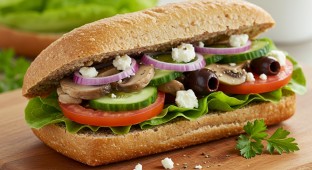 Gluten Free Club Med Veggie & Mushrooms Sandwich