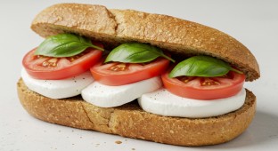 Gluten Free Vegetarian Caprese Sandwich
