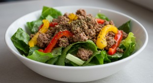 Vegan Italian Chopped Salad with Beyond Meat