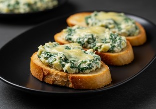 Spinach Artichoke Crostini