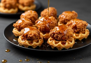 Chicken and Waffle Bites
