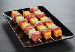 Prosciutto and Melon Skewers