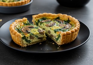Mini Spinach Mushroom Quiche