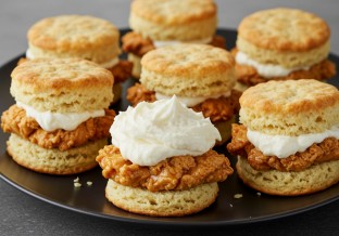 Mini Chicken and Biscuit Sandwich with Honey Butter