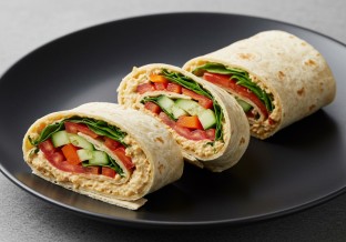 Hummus Veggie Pinwheel Wrap