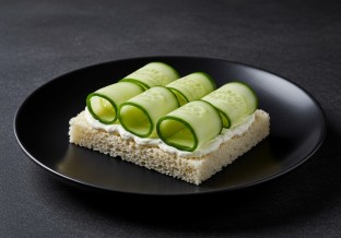 Cucumber and Cream Cheese Tea Sandwich