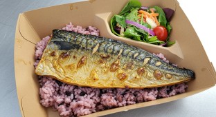 Grilled Atka Mackerel Box with Side Salad