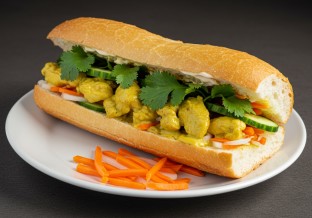 Thai Coconut Curry Chicken Banh Mi Platter (no jalapenos)