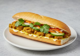 Thai Coconut Curry Seitan Banh Mi Platter (no jalapenos)