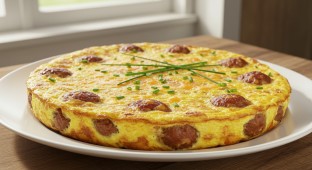Baked Sausage Egg and Cheddar Frittata