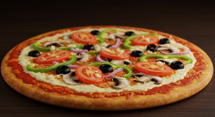 Vegan Classic Vegetarian Pizza with VEGAN CHEESE