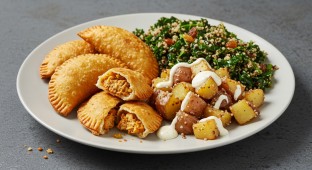 Chicken Empanadas, Chipotle Potatoes and Kale