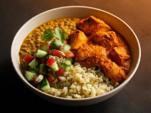 Chicken Tikka Masala Bowl with Daal and Riced Cauliflower