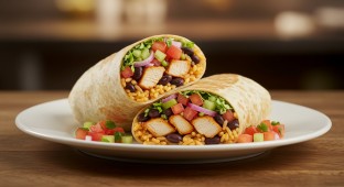 The Everything Burrito- Achiote Chicken [NO cheese, NO avo- crema]