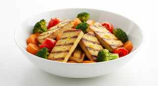 [Special Diet] Grilled Tofu with Roasted Vegetables (Olive Oil Only)