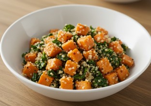 Kale Sweet Potato Quinoa Pilaf