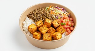 Tofu Bowl with Lentils