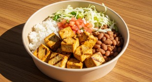 Tofu Bowl with Pinto Beans