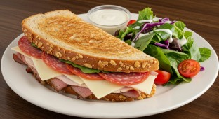 Matt Cain Sandwich with Dutch Crunch [NO SAUCE] and Side Salad Combo