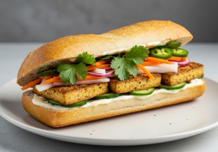 Gluten-Free Salt and Pepper Tofu Banh Mi