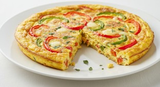 Peppers and Cheese Egg Frittata