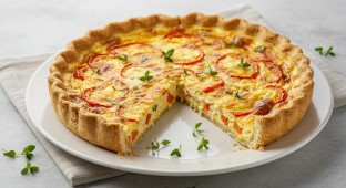 Peppers and Cheese Egg Quiche