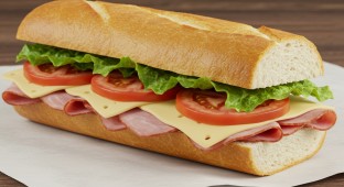 Smoked Ham and Gouda on a Hero