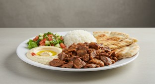 Lamb Shawarma Meal with Spicy Sauce