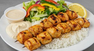 Gluten Free Shish Taouk Meal with Tahini