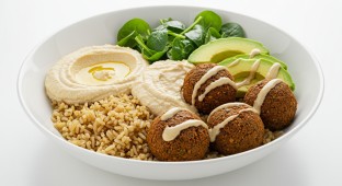 Falafel and Avocado Plate with Tahini