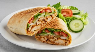 Chicken Shawarma Sandwich Box with Spicy Sauce