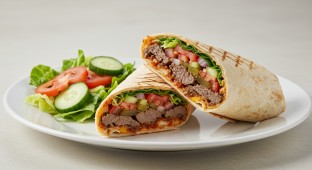 Beef Shawarma Sandwich Box with Spicy Sauce