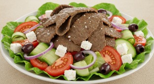 Greek Salad with Gyro Meat