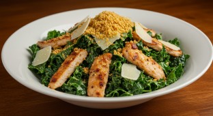 Kale Chicken Caesar Salad