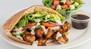 Chicken Gyro Wrap with Side Salad
