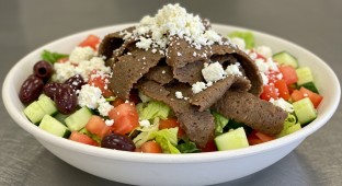 Greek Salad with Lamb and Beef Gyro