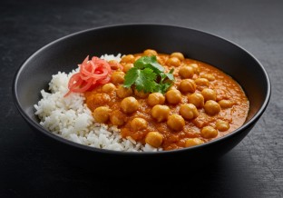 Chickpeas Tikka Masala Rice Bowl
