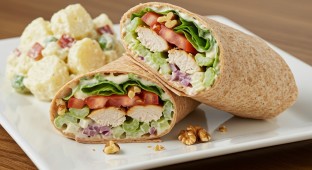 Tarragon Chicken Wrap and Potato Salad with Bacon