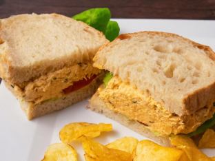 Hot "Fried" Chicken Salad Sandwich Platter