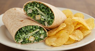 Kale Caesar Dipwich Wrap